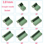 10PCS 2.54/3.81/5.08MM 2EDG 15EDG 2/3/4/5/6/7/8 Pin Screw Terminal Block Connector Pitch Plug+Straight/Curved Needle Pin Socket
