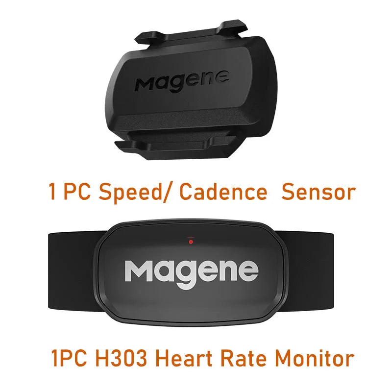 Magene S3+ Speed Cadence Sensor ANT Bluetooth Computer Speedmeter Dual Sensor Bike Accessories Compatible with WahooOnelap Zwift