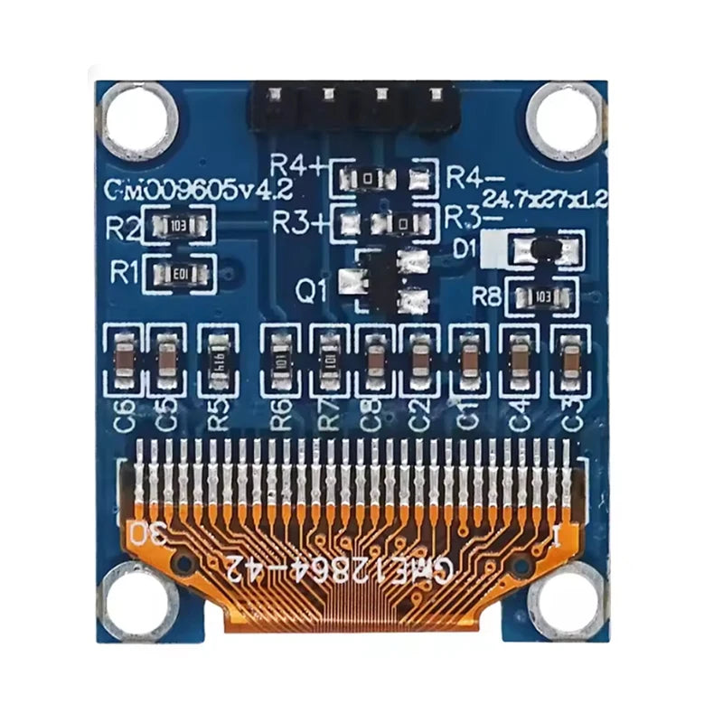 0.96 inch OLED IIC Serial White Display Module 128X64 I2C SSD1306 12864 LCD Screen Board GND VCC SCL SDA 0.96" for Arduino Black