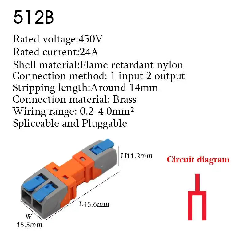 10PCS Electrical Quick Terminal Blocks Lever Universal Compact Cable LED Wire Connectors 1/2/3/4/8/10 Pins Plugable Spliceable