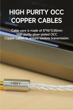 HiBy AUX HiFi Audio Cable Male Gold-plated Copper Jack 3.5mm / 4.4mm for R2 R3 R5 R6 R8 MP3 Music Player Dock Car Speaker