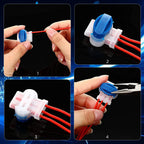 20/22pcs Waterproof Cable Clamps Wire Connectors For Garden Auto Lawn Mower 3 Pore Terminal Blocks Robotic Lawnmower Connectors