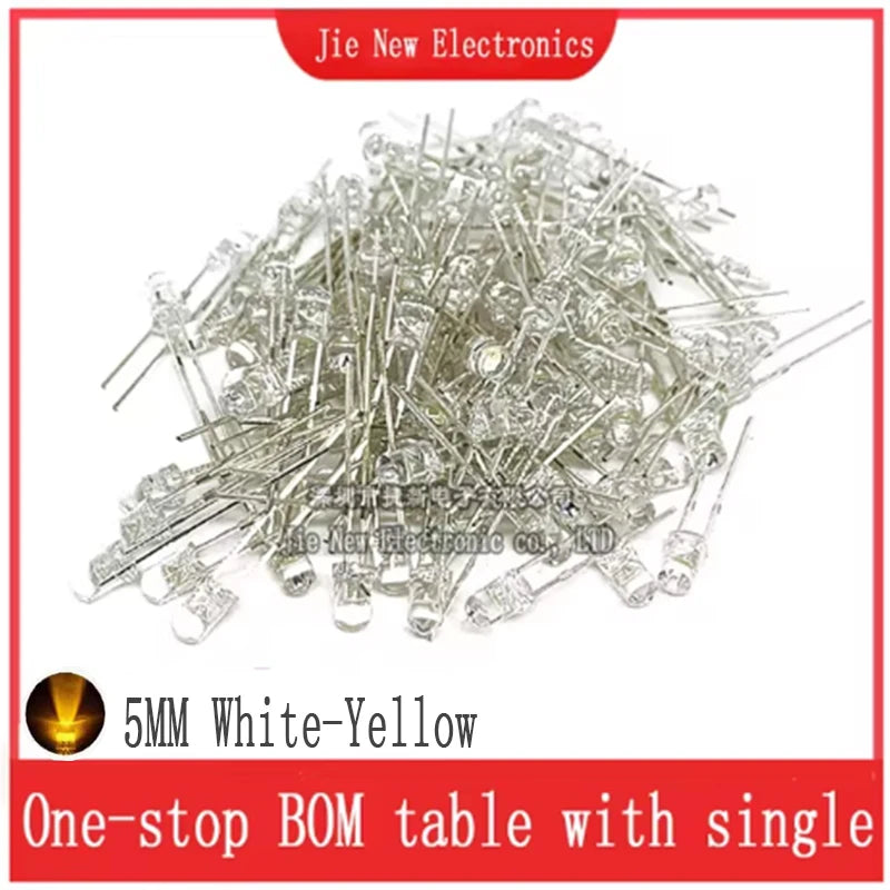 3mm 5mm LED Diode Assorted Kit White Green Red Blue Yellow Orange F3 F5 Leds Light Emitting Diodes Electronic Kit