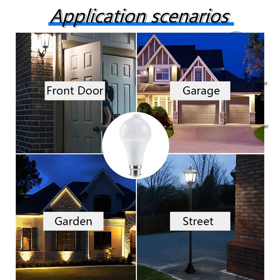 4 PCS B22 Led Bulb Radar Motion 220V 20W 18W 15W 12W 9W 6W Light Bulb Auto On Off Sensor Infrared Motion Detect Night Lamp