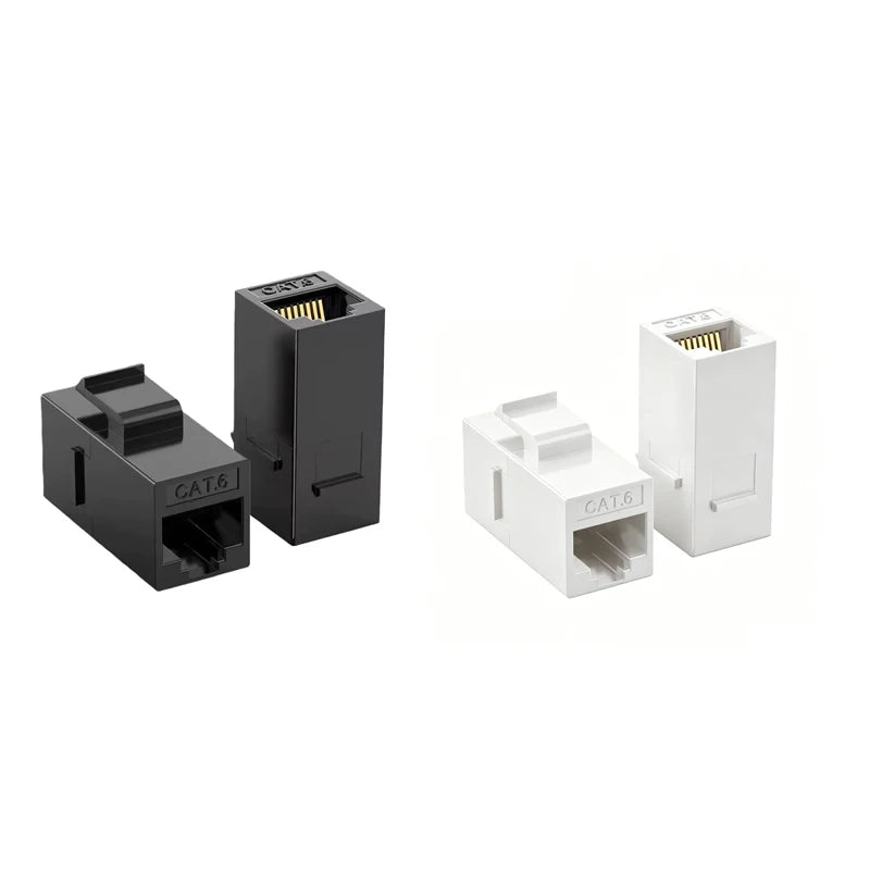 1-20Pcs 10Gbps Cat6 Keystone Coupler RJ45 Keystone Jack Couplers Female to Female Modular Connector for Patch Panel Wall Plate