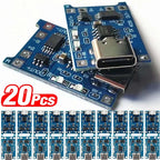 1-20Pcs Type-C/Micro/Mini USB 5V 1A 18650 Tp4056 Lithium Battery Charger Module Charging Board with Protection Function Li-Ion