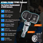 XTOOL TS100 PRO 2 in 1 SENSOR 315MHz & 433MHz TPMS Sensor NTM88 Chip Tire Repair Pressure Monitor Tester Programming Tool