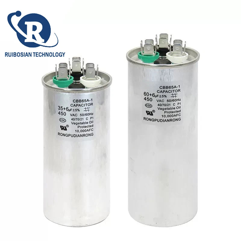 CBB65A-1 LG1P 1.5P air conditioning capacitor 25+1.5UF 25+2UF 30+3UF 35+2.5UF air conditioning compressor capacitor