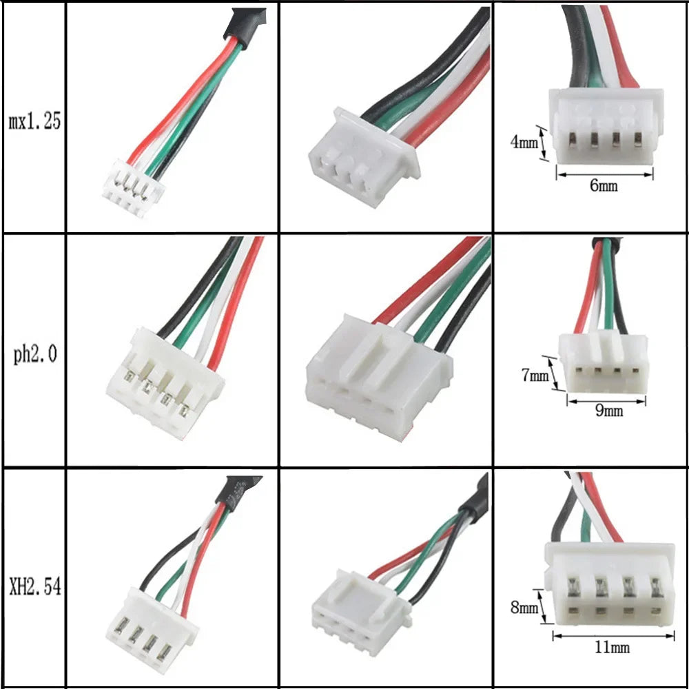 USB to 4P xh2.54 cable USB to 4P MX1.25 USB to PH2.0 Cable USB to Dupont 4 pin Cable 30cm