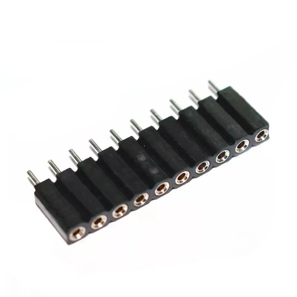 10pc 2.54mm PH7 Extra Insulation Dual 2x1-40P Single 1X1-40P PCB IC Crystal Transistor Round Hole Socket Connector Female Header