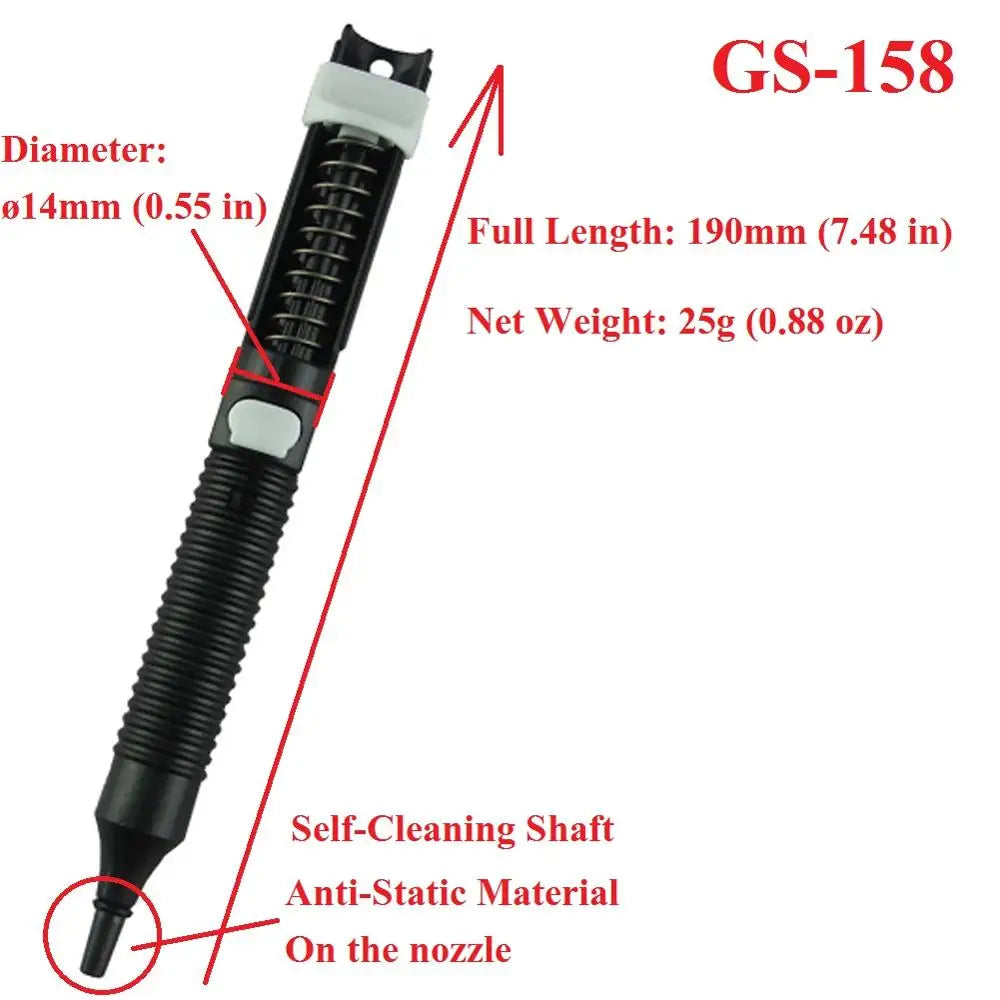 Japan GOOT GS Desoldering Pump Large Medium Small Sizes Self-Cleaning Anti-Static Manual Solder Sucker Light Strong Repair Tools