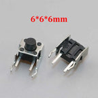 20/50/100pcs 6x6 PCB Momentary Mini Micro Tactile Tact Push Button 4-Pin Self-reset Switch 6*6*4.3/5/6/7/8/9/10/11/12/13/14/15mm