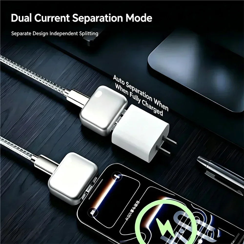 Intelligence 140W Full Charge Auto-Disconnect Charging Adapter Fast Charge Safety Separator Automatically for Type-C Devices