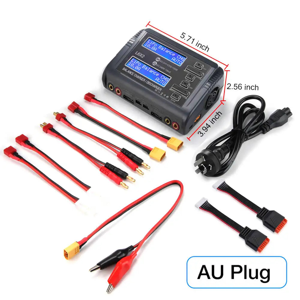 HTRC 400W/240W RC Charger  Dual Channel AC DC Charger Discharger for LiPo LiHV LiFe Lilon NiCd NiMh Pb Battery Balance Charger
