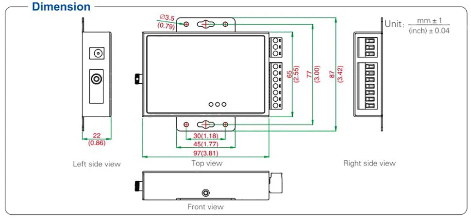 UOTEK Fiber Transceiver RS232 RS485 RS422 20KM SC Port RS-232 RS-485 RS-422 to Fibre-optical Converter UT-2577SM UT-2578SM