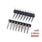 10pcs 2.54 mm Pitch 1x 40 Pin Right Angle Single Row Pin Header Male 90 Degrees Needle Connector 3P/4P/6P/8P/10P/15P/40P 1*40