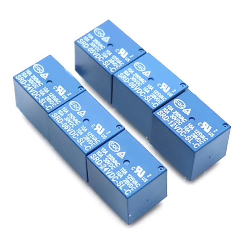 5PCS/LOT 250VAC 5PIN Relays 10A SRD-03VDC-SL-C SRD-05VDC-SL-C SRD-06VDC-SL-C SRD-09VDC-SL-C SRD-12VDC-SL-C 3V 5V 6V 9V 12V 24V
