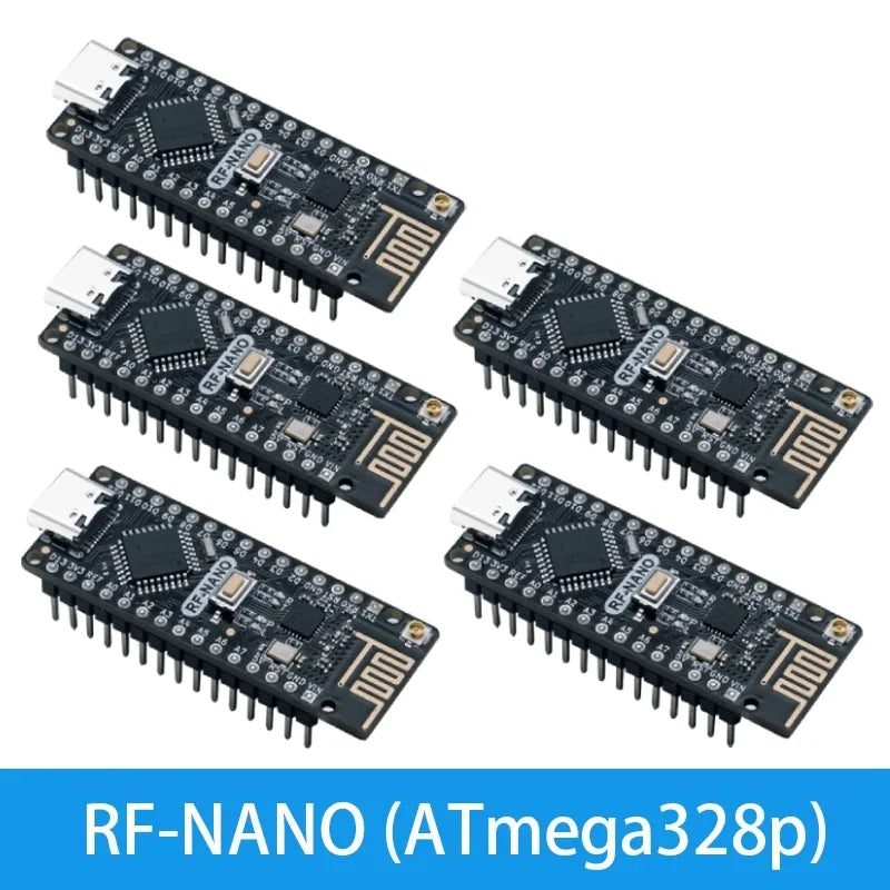 1-5PCSRF-Nano for Arduino Nano V3.0 Type C Nano Board ATmega328P Lgt328P CH340 Integrate NRF24L01+2.4G Wireless for RF24 Library