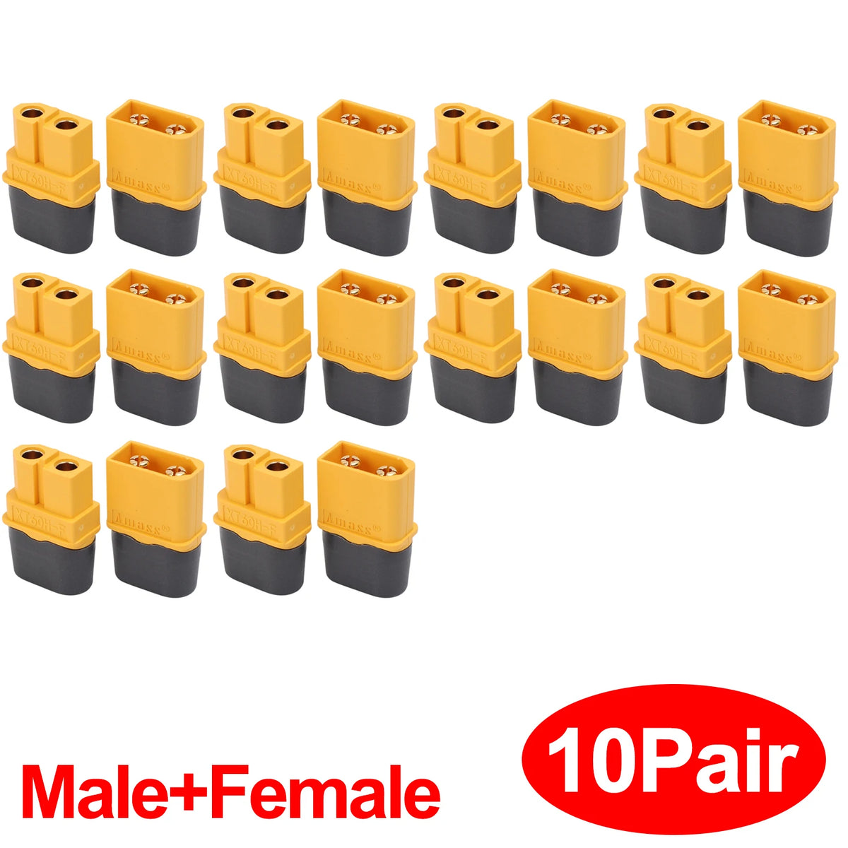 1-40PCS XT60 Battery Connector Male & Female Bullet Connector Plugs with Sheath Housing for RC Battery Motor FPV XT-60 Adapter