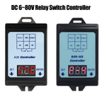 Relay Switch Controller DC 6~80V Voltage Detection Charging Discharge Monitor with Case Digital display DC voltage detection