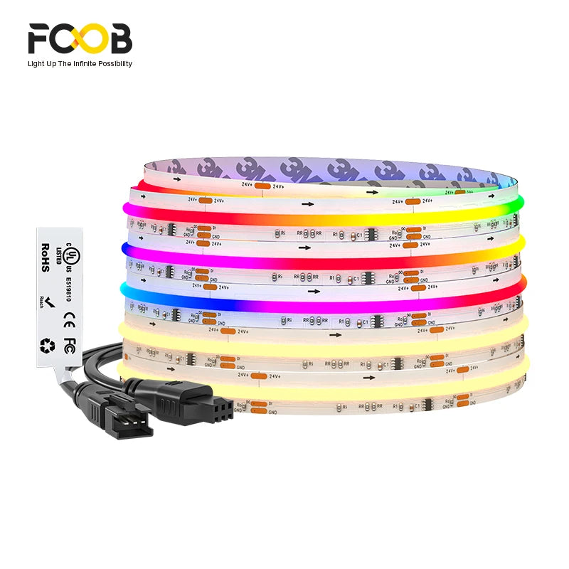 FCOB SPI RGBW IC LED Light Strip 896 LEDs WS2814 Addressable Dream Color 12mm DC24V SK6812 High Flexible FOB COB Lights Room Dec