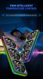 V360/120 ARGB Computer Case Cooling Fan, Infinity Mirror Series/CD pattern/Hydraulic bearings Integrated cooling fan