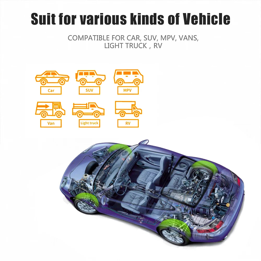 Android iOS BLE TPMS External Alarm Tire Pressure Sensors APP Display Universal Car Tire Pressure Sensor Bluetooth 4.0 5.0