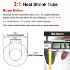 Yellow-Green 3:1 Heat Shrink Tube With Glue 1.6mm - 50mm Dual Wall Adhesive Lined Polyolefin Shrinkin ﻿Wrap Cable Protect Sleeve