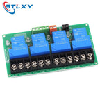 4-Channel Relay Module DC 5V/12V/24V High Low Level Triggers Smart Home PLC Automation Control 30A for Electronic Projects