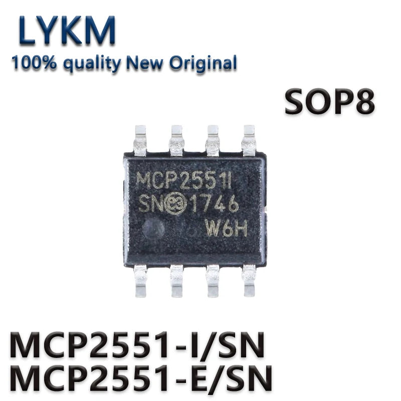 (5-10piece) New Original MCP2551-I/SN MCP2551 MCP2551-E/SN MCP2551E SOP-8 CAN transceiver chip  In Stock