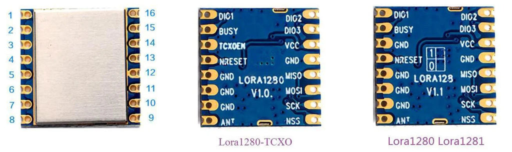 G-NiceRF | 2 PCS LORA1280-TCXO LoRa Module 2.4GHz SX1280 Long Distance SPI Interface FCC ID&CE-RED Certification