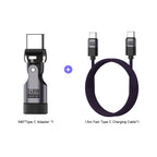 PD240W OTG C Type Adapter 90° 540° Rotating Type C Adapter Fast Charging USB C Adapter Extender for iPhone 17Pro Laptop Tablet
