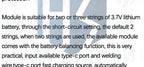Lithium Battery Charging Boost Module with Balanced Support, Fast Charge with Indicator, 2S, 3S, Type-C BMS, 15W, 8.4V, 12.6V,