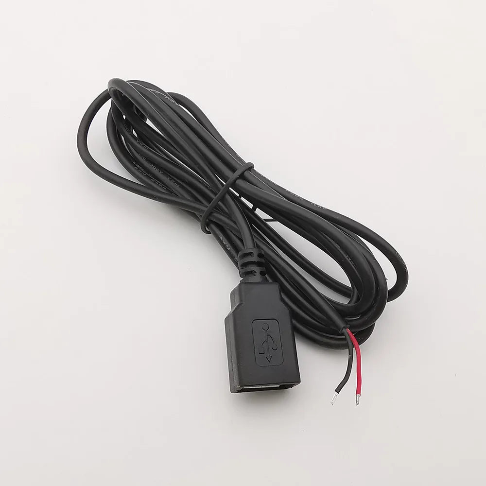 5V USB 2.0 A Female Male Power Supply Cable Connector 2Pin 4Pin Wire Charge Extension Cable Adapter Welding Line DIY 0.3m 1m 2m