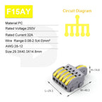 10/100PCS Electrical Cable Connector 1 in Multiple out Quick Wire Terminal Block 2/3/4/5Pin Push in Lever Connectors 0.08-4.0mm2
