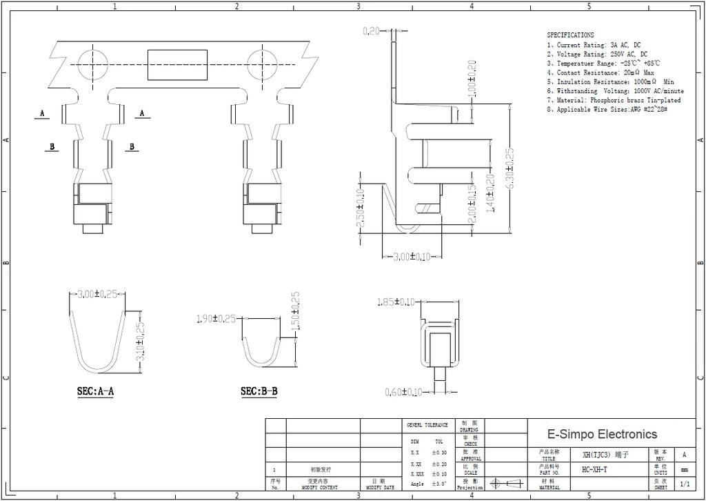 100pcs Xh2.54mm 2/3/4/5/6//7/8pin Terminals Plastic Shell Male /female Plug Housing Shell Connector