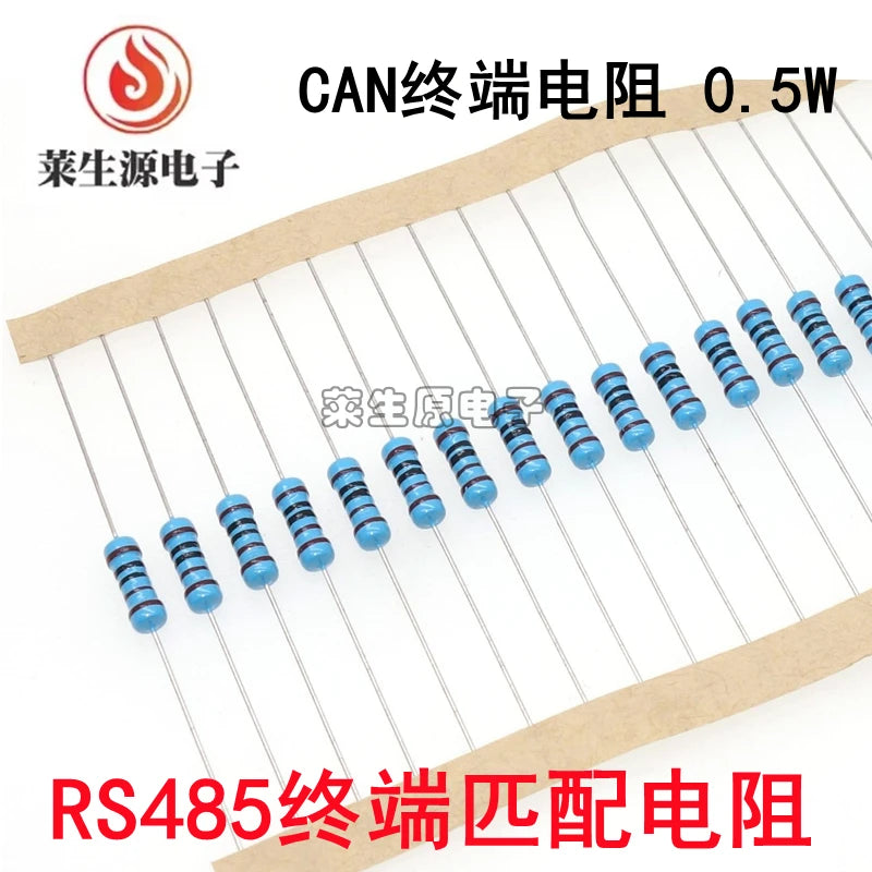 RS485 terminal matching resistor 120R CAN bus matching resistor 120 ohms 485 communication impedance 0.25W 0.5W 100 pieces