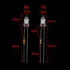 High Quality 10Pcs Neon Light Bulbs 4*10mm 5*13mm Main Power Indicator With Resistance 220V Red/Blue/Green