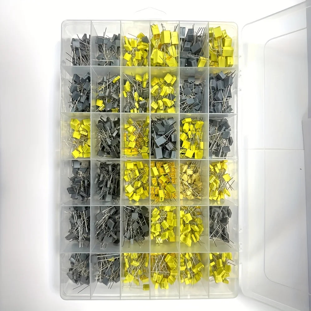 63V 100V 36 Value Correction Capacitor Package Kit Polypropylene Safety Plastic Film 105-823 Set Free