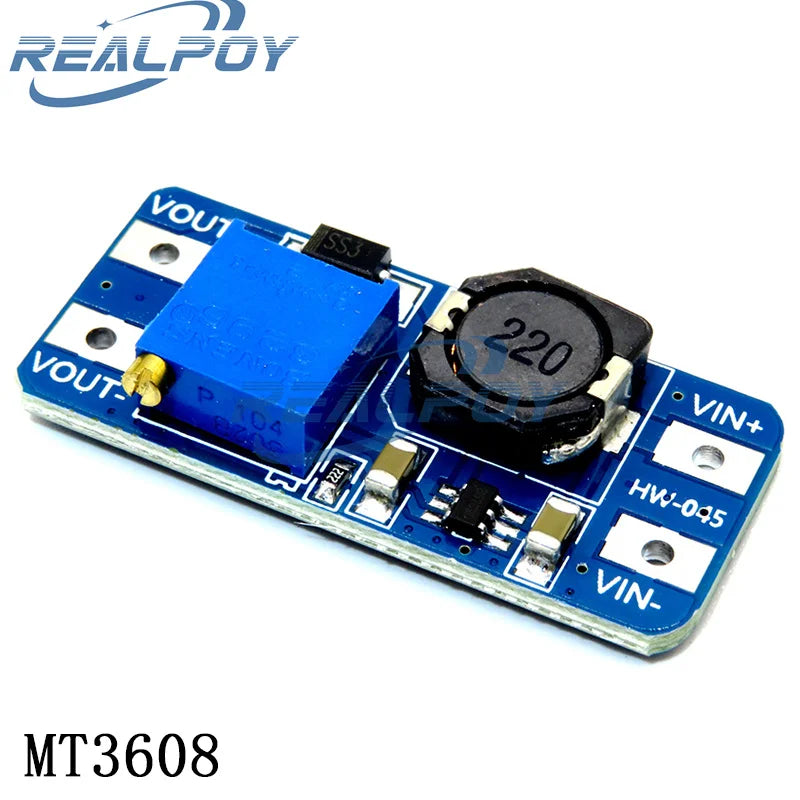 MT3608 Micro DC-DC Step Up Converter Booster Power Supply Module Boost Step-up Board MAX output 28V 2A for arduino