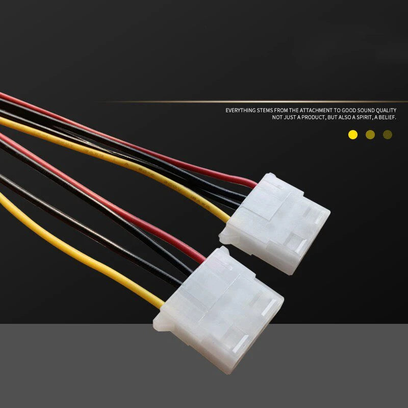 1/2/5 Pcs 4-Pin Power Y Splitter Cable, Male to Dual Female Extension Cord for PC Build & HDD Upgrade