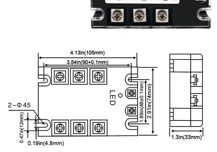 LCTC Three-phase Solid State Relay SSR 3 Phase 10A 25A 40A 60A 80A 100A 120A 150A 200A AC Control AC DC Control AC 25DA 380VAC