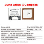 QUESCAN 18mm M10 GPS GNSS Module with Compass 25Hz GPS Galileo GLONASS BeiDou FPV Racing Car Drone Flight Controller GPS M10050