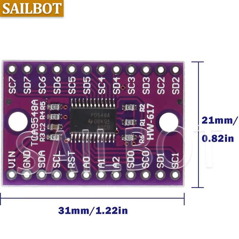 TCA9548 TCA9548A 1 To 8 I2C 8-channel IIC Multi-channel Multiplexer Breakout Module for Arduino Development Expansion Board