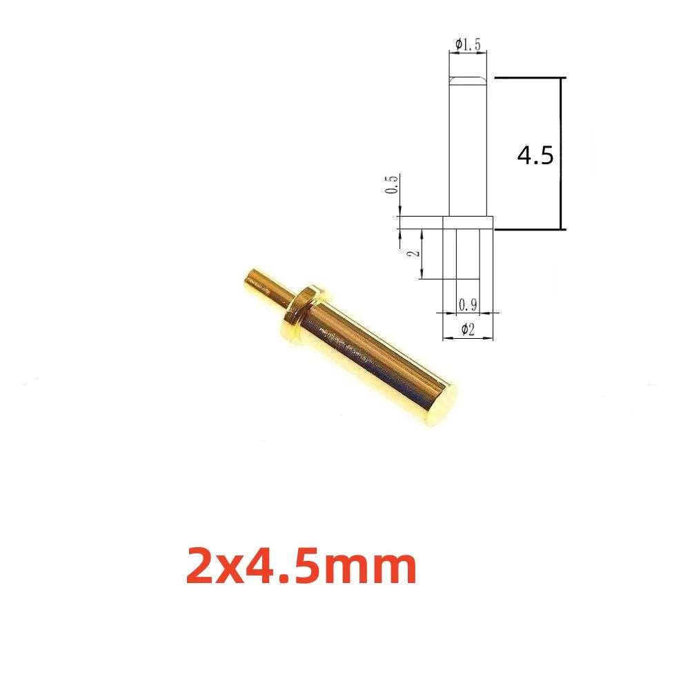 50 PCS Pogo Pin Female Contact Pad Through Holes PCB Male Header Flange Target Connector to Mate Spring Load PogoPin
