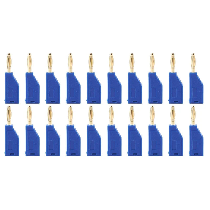 20Pcs 2MM Stackable Copper Nickel Plated Banana Plug Soldering Electrical Connector DIY Tools