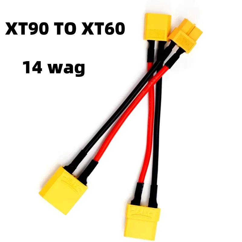 1/2/5 pcs Male XT90 To Female XT60 Battery Adapter 14awg RC Battery Charging Cable Suitable for ISDT Type Chargers