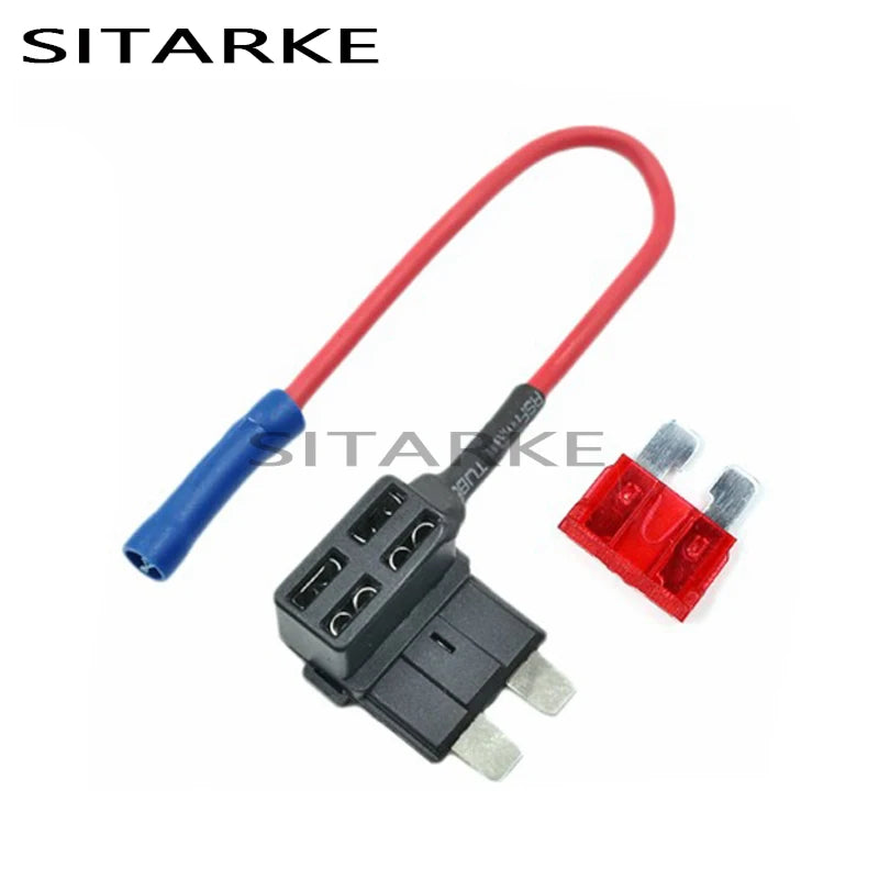 M/S/Mini ATM Auto Fuse Adapter Tap Dual Circuit Adapter Holder For Car Auto Truck With Blade Auto Fuse