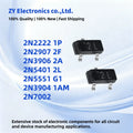100PCS 2N5551 G1 2N3906 2A 2N3904 1AM 2N2222 1P 2N5401 2L 2N2907 2F 2N7002 MMBT5401 MMBT5551 MMBT2907 MMBT2222 SOT-23 NEW