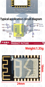 ESP8266 WiFi Wireless Transceiver Module ESP-01/ESP-01S/ESP-07/ESP-07S/ESP-12/ESP-12E/ESP-12F for Arduino DIY Projects